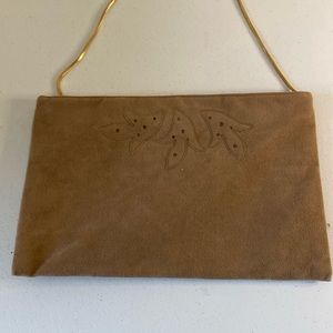 Light brown Suede purse (E4)
